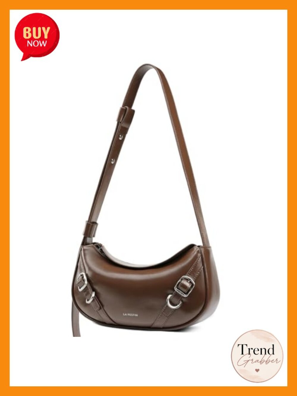 Genuine Leather Hobo Bag Crescent Shoulder Purse Travel Women